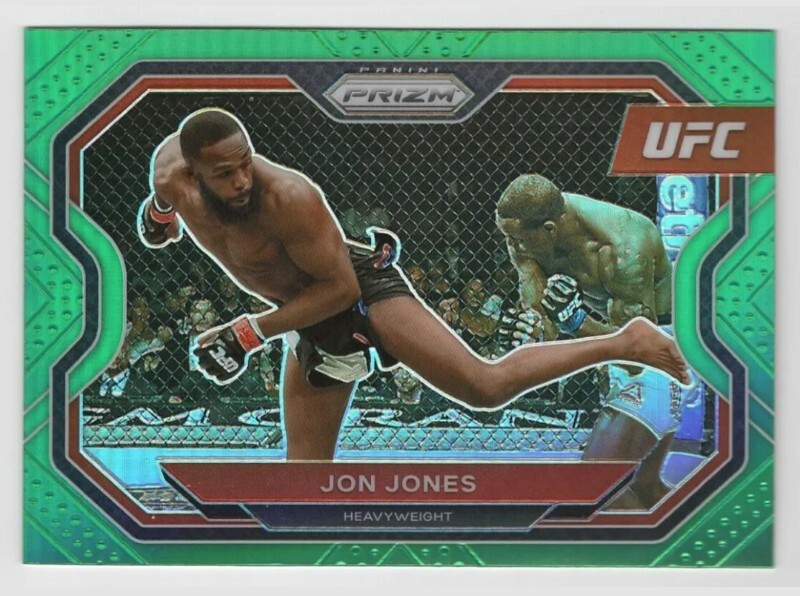 Jon Jones 2021 Prizm UFC #101 Green Prizm Refractor 1st Edition Prizm
