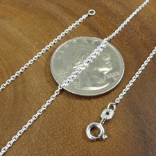 1.4MM Solid 925 Sterling Silver Italian Anchor Link Cable Chain, Made in Italy