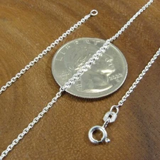 1.4MM Solid 925 Sterling Silver Italian Anchor Link Cable Chain, Made in Italy