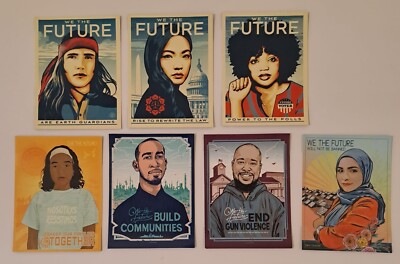 Shepard Fairey : We The Future - Set Original Stickers Never Been Used   Rare
