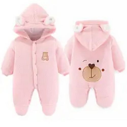 Winter Warm Baby Rompers Cute Overalls Bodysuit Jumpsuit Newborn Fleece Cotton - 第 6/28 張圖片