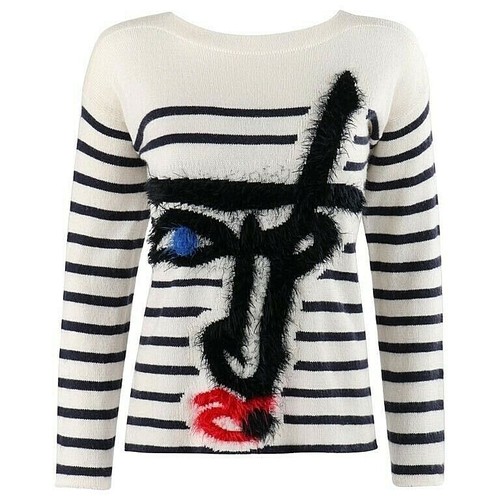 Stripe Picasso Face Pattern Sweater | eBay
