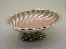 Vintage Geo's Oval Silver Plated Decorative Bowl Made in Italy