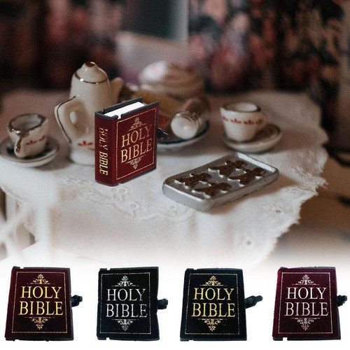 CATHOLIC BIBLE 1:12 Scale Miniature Readable Religion ew' Book n I6I9 N9R3 Q8N1 - Picture 2 of 13