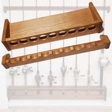 Custom Fishing Rod Rack, Solid Cherry Wood  9 Rods, 20 Inches