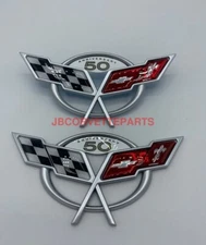 2003 Corvette 50th Anniversary Front and Rear Emblem Set NEW REPRO 