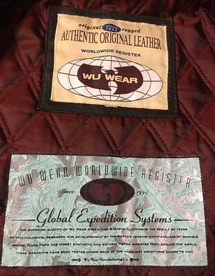 Special！激レア！vintage 90s wu wear レザージャケット Special！激レア！vintage 90s wu wear レザージャケット