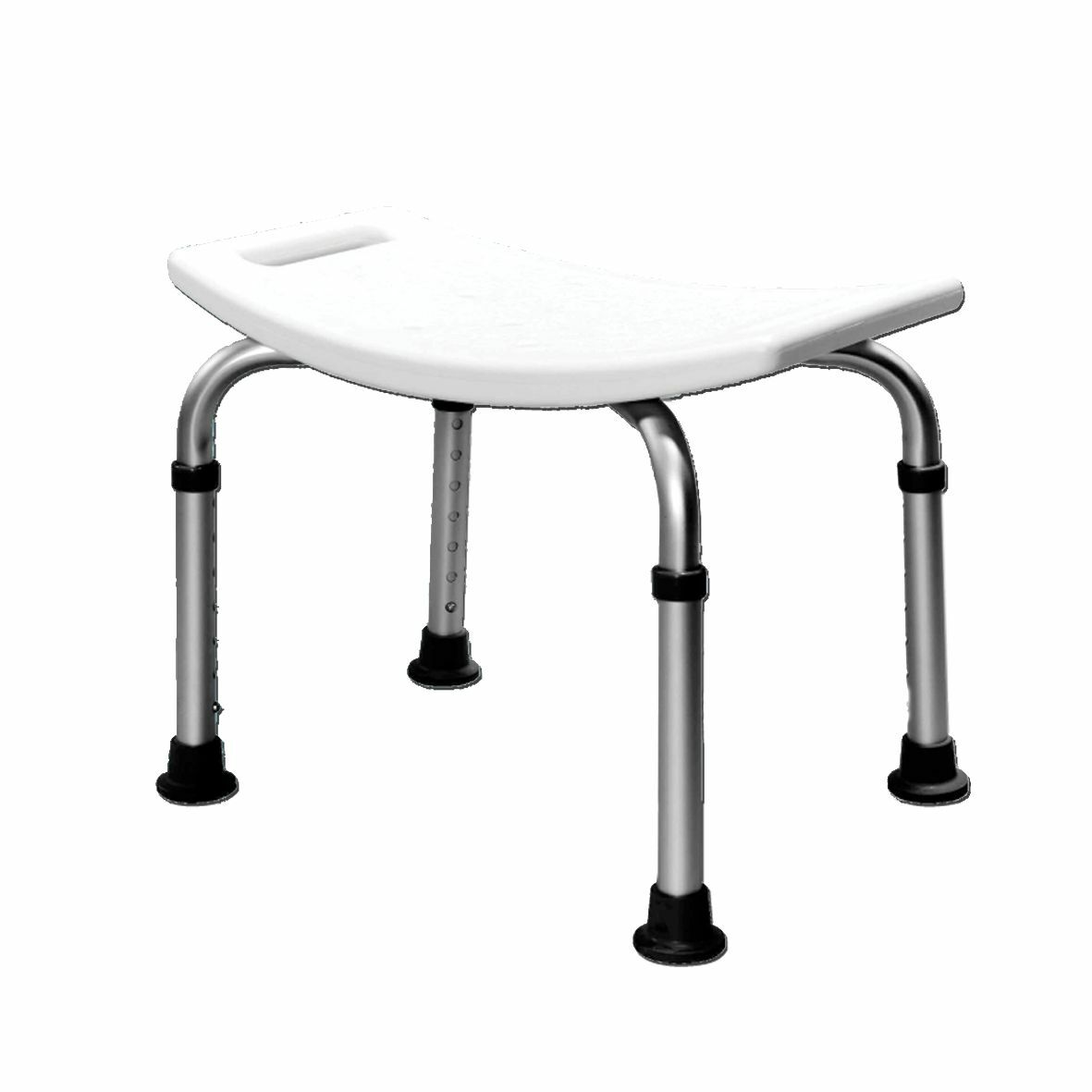Tabouret de douche sur pieds stable et antidérapant AKW 02300 blanc