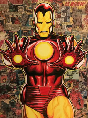 LEGACY: IRON MAN Fine Art Canvas #2/50 HAND SIGNED w SKETCH of
