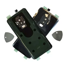 BLACK Back Glass Battery Cover Compatible W Samsung Galaxy S9 Plus Replacement