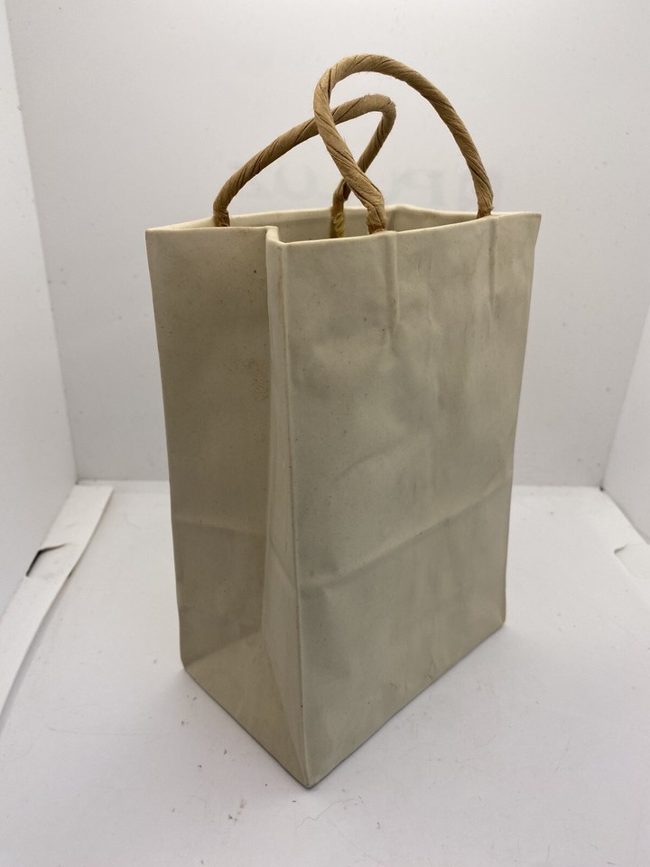 Michael Harvey Vase Craft 2 Brown Paper Bag Sack Ceramic Art Canada