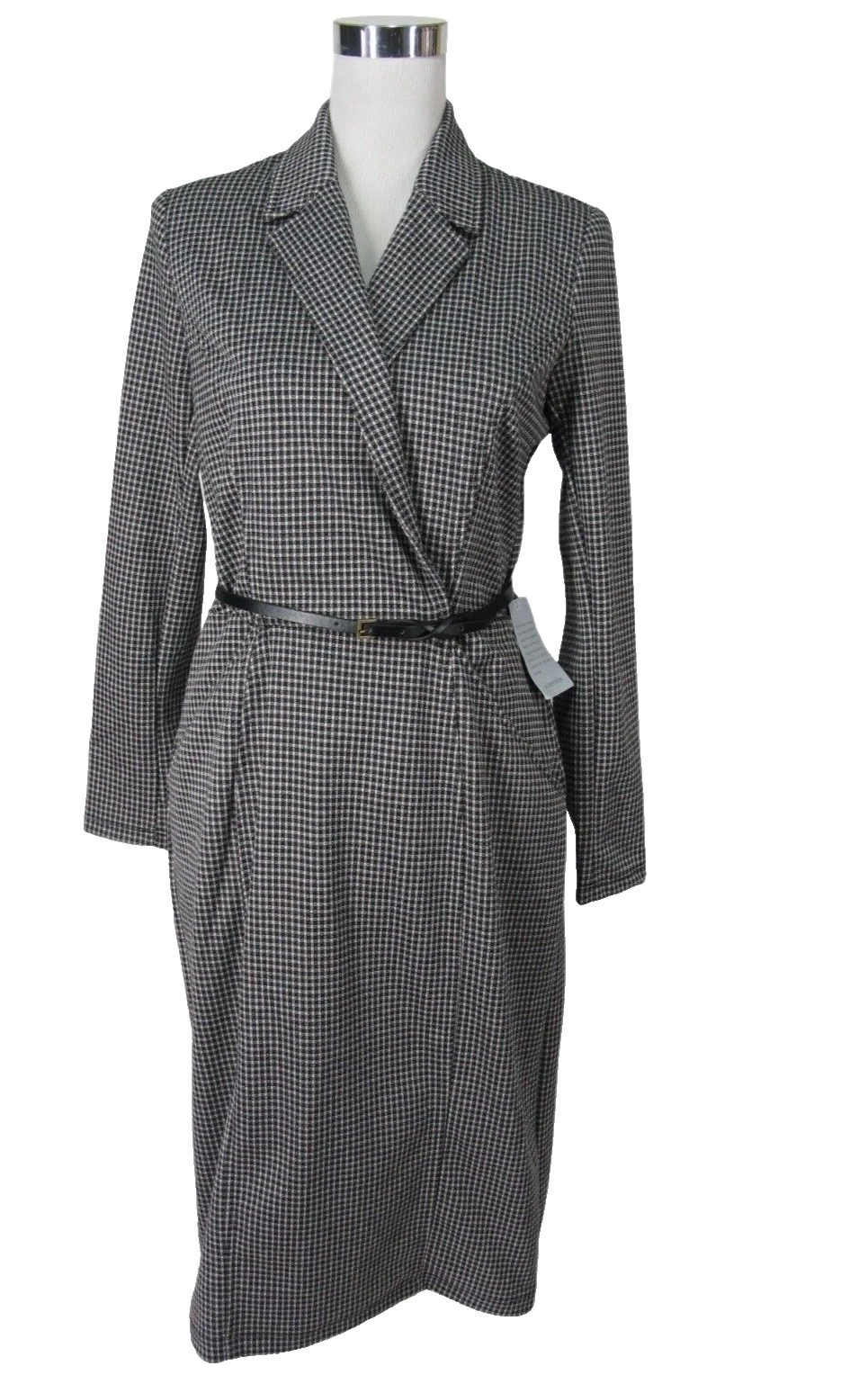 Vestidos envolventes a cuadros para negocios