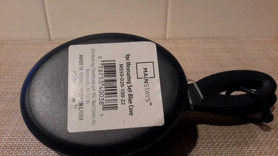 Mainstays 9 Pc Measuring Cups & Spoons OVAL Blue Cove Kitchen Baking Tools NEW - Image 3 of 4