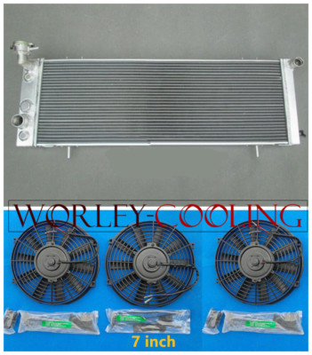3Row Aluminum Radiator for 91-01 Jeep Cherokee XJ / Wagoneer Truck + 3 ...