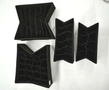 Sorbus Black Set Of 4 Foldable Drawer Dividers Moisture Proof Non Woven Fabric