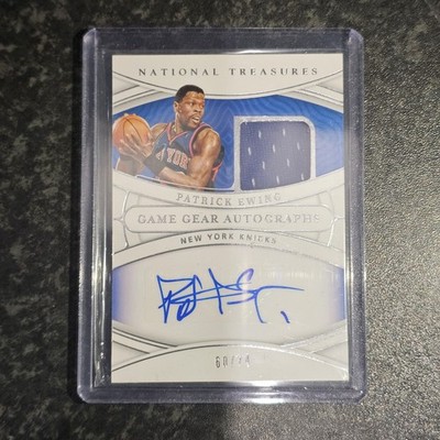 2021-22 National Treasures Patrick Ewing Game Gear Auto GU Patch Jersey /74