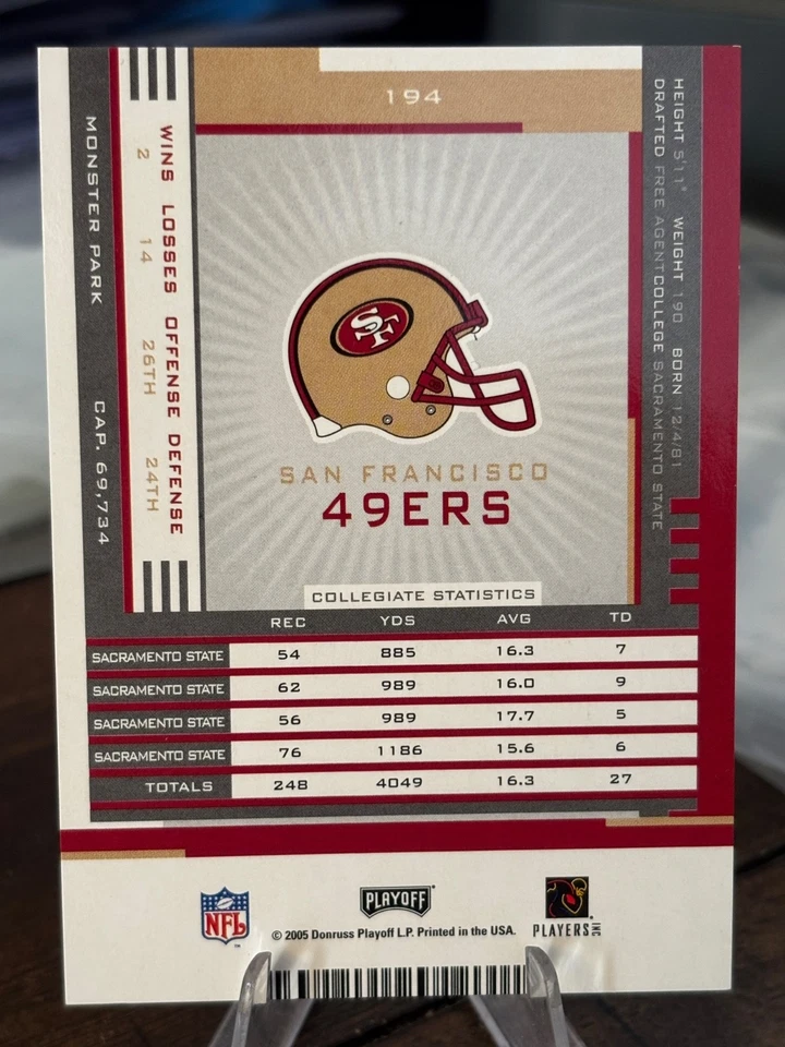 2005 Playoff Contenders #194 Otis Amey AU RC - Image 2 of 2