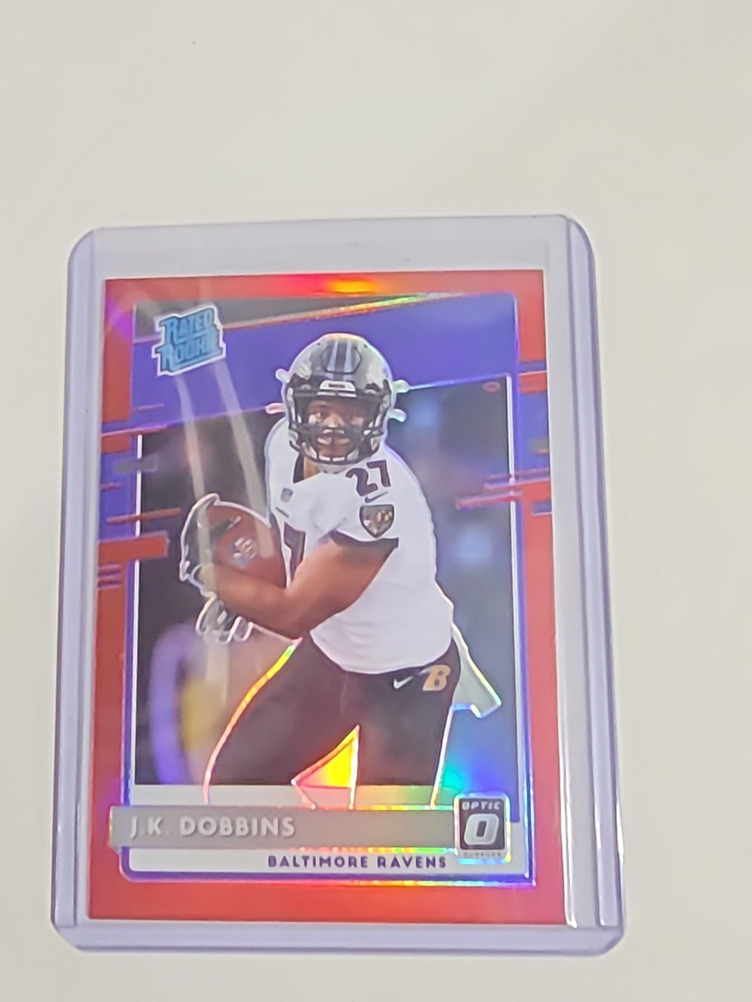  2020 DONRUSS OPTIC JK DOBBINS PRIZM RED /99 RATED ROOKIE RC CHARGERS
