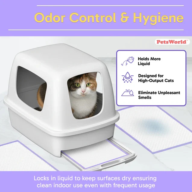 PetsWorld Universal Fit Cat Pad Refills for Litter Box, Fresh Scent, Odor Contro - Image 3 of 4