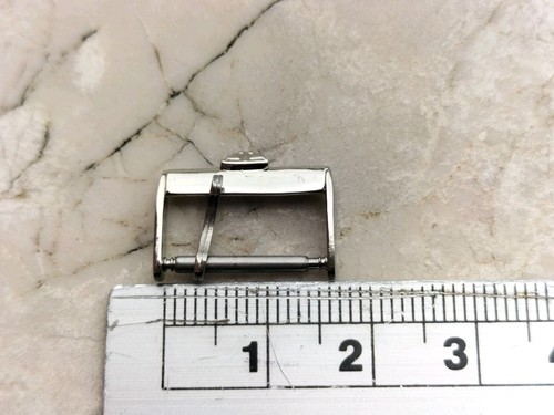 JAEGER LeCOULTRE VINTAGE STEEL WATCH STRAP BUCKLE FIBBIA ACCIAIO UHREN 16mm - Foto 5 di 5
