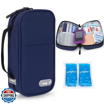 YOUSHARES Insulin Cooler Case - Travel Medicine Cooler Bag for Diabetes Suppl