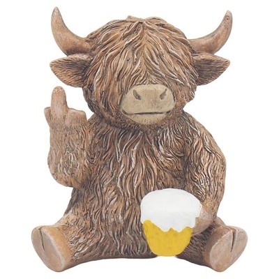 The Leonardo Collection Happy Highland Cow Cheers Figur