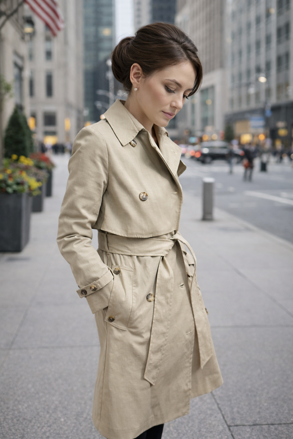 NWOT Woman’s Trench Coat Small All Saints Spitalfield’d NEW Classic trench Coat