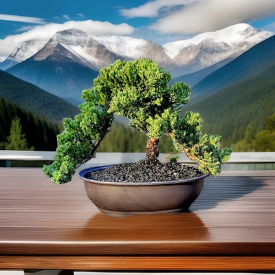 #ad #ad Japanes Juniper Bonsai In 9 Inch Plastic Pot With Tray. 15 Year Old Beauty. $120.00