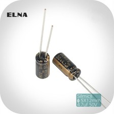 ELNA 4.7uF 50V Silmic II RFS 50V4.7uF 5x12mm fever Hi-Fi audio capacitor