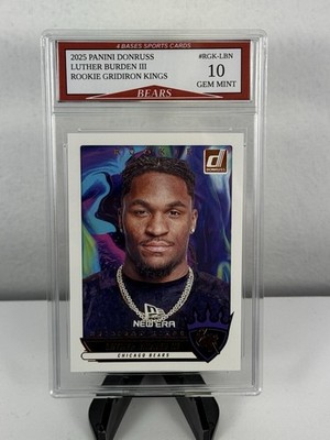 2025 Panini Donruss Luther Burden III Bears Rookie Gridiron Kings Gem Mint 10!