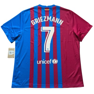 2021/22 Barcelona Home Jersey #7 Griezmann 2XL Nike Soccer La Liga