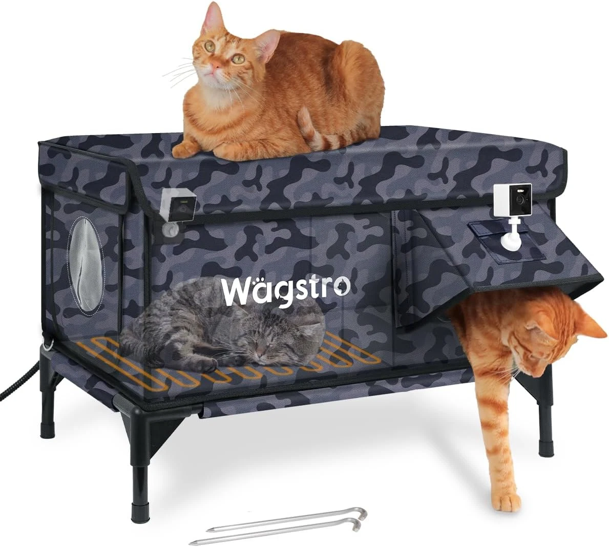Heated Outdoor Cat House with Smart Camera & Escape Door - Camo Black
Opens in a new window or tab