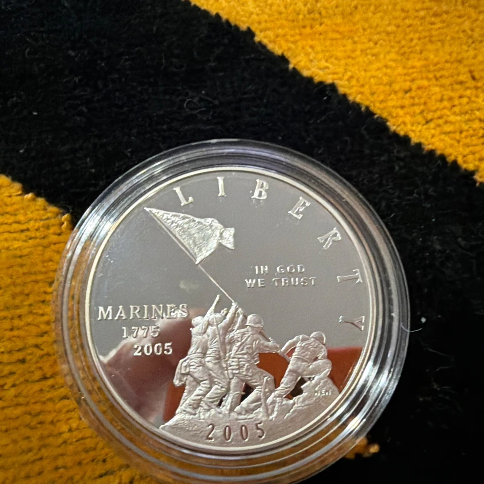 marine corps 230th anniversary silver dollar - Image 2 of 4