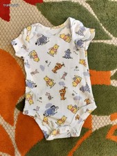 Disney Baby Sz 3/6M Wishes Dreams Pooh Tigger Piglet Soft Yellow One Piece