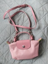 Longchamp Pink Folding Nylon Dumpling Handbag Crossbody