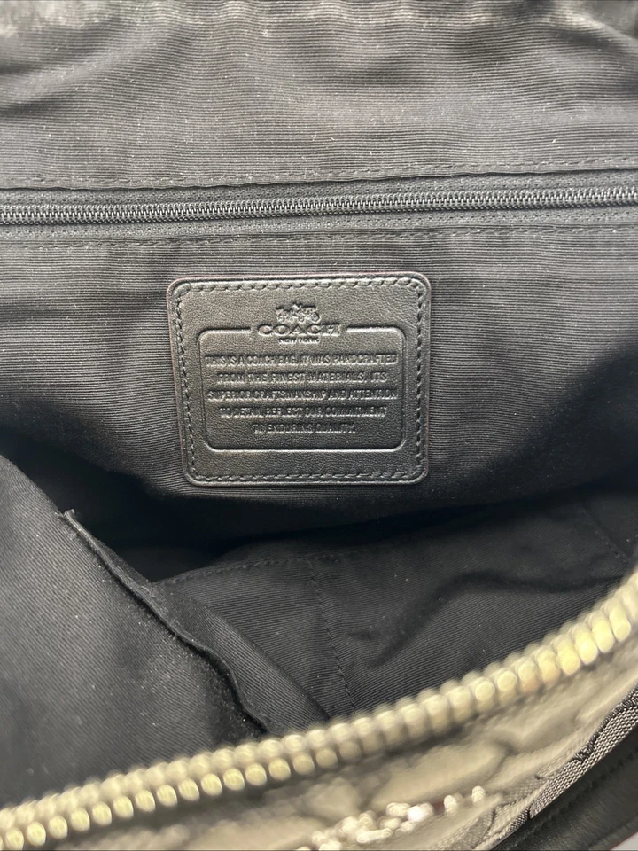 Coach Outline Signature Small Kelsey Satchel Black & Smoke (see desc) - Image 4 of 4