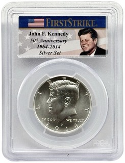 2014 D Kennedy Silver Half Dollar PCGS MS70 First Strike 50th Anniversary