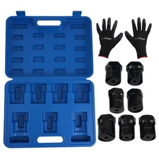 7 pc 1/2" Drive 6 Point Thin Wall Wheel Bearing Axle Lock Nut Socket Set