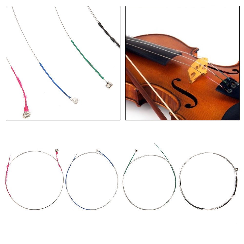4Pcs 4/4 Violin Strings Set Stainless Steel String Instrument Accessories