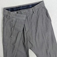 Vineyard Vines Men's Gray 35x32 ON-The-Go pants Martha's Vineyard Nylon Stretch