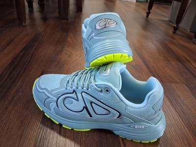 Brand New - Christian Dior B30 Microfiber Sneakers in Multicolor Teal Blue 40