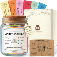 Inspirational Bible Verse Jar   Thoughtful Mother's Day Gift for Mom  Wife