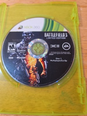 Battlefield 3 Limited Edition Xbox 360 Disc 1 Only Multiplayer Co-Op EA DICE