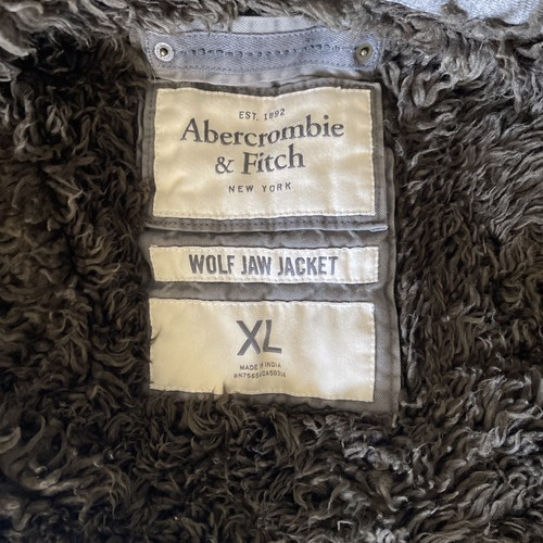 Abercrombie Fitch Coat Adult Small Wolf Jaw Jacket Heavy Hoodie Faux Fur Lined - Picture 7 of 7