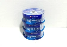 Lot Of 3 25-Pack Verbatim 97457 BD-R 25GB 16x Recordable Blu-Ray Discs New