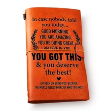 Thank You Gifts for Women Men Leather Journal Notebook, Appreciation colorful 
