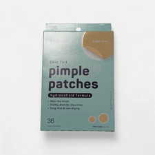 SpaLife Skin Tint Hydrocolloid Pimple Patches 36ct Acne Dots Light Tint 5-Pack