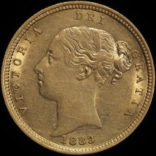 1883 Sydney Young Head Half Sovereign Extremely Fine