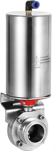 BOKYWOX 2" SUS304 Tri Clamp Sanitary Butterfly Valve Pneumatic Actuator