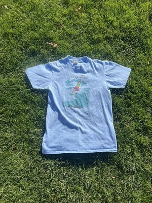 Vintage Sandy Hook Shirt Beach Sun your Buns Single Stitch Graphic Tee 1980s 80s